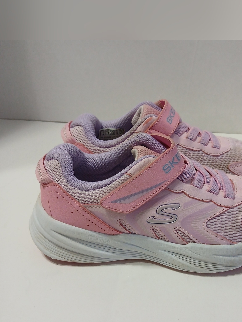 Skechers Kids Pink & Lavender Mesh Sneakers - Picture 3 of 8